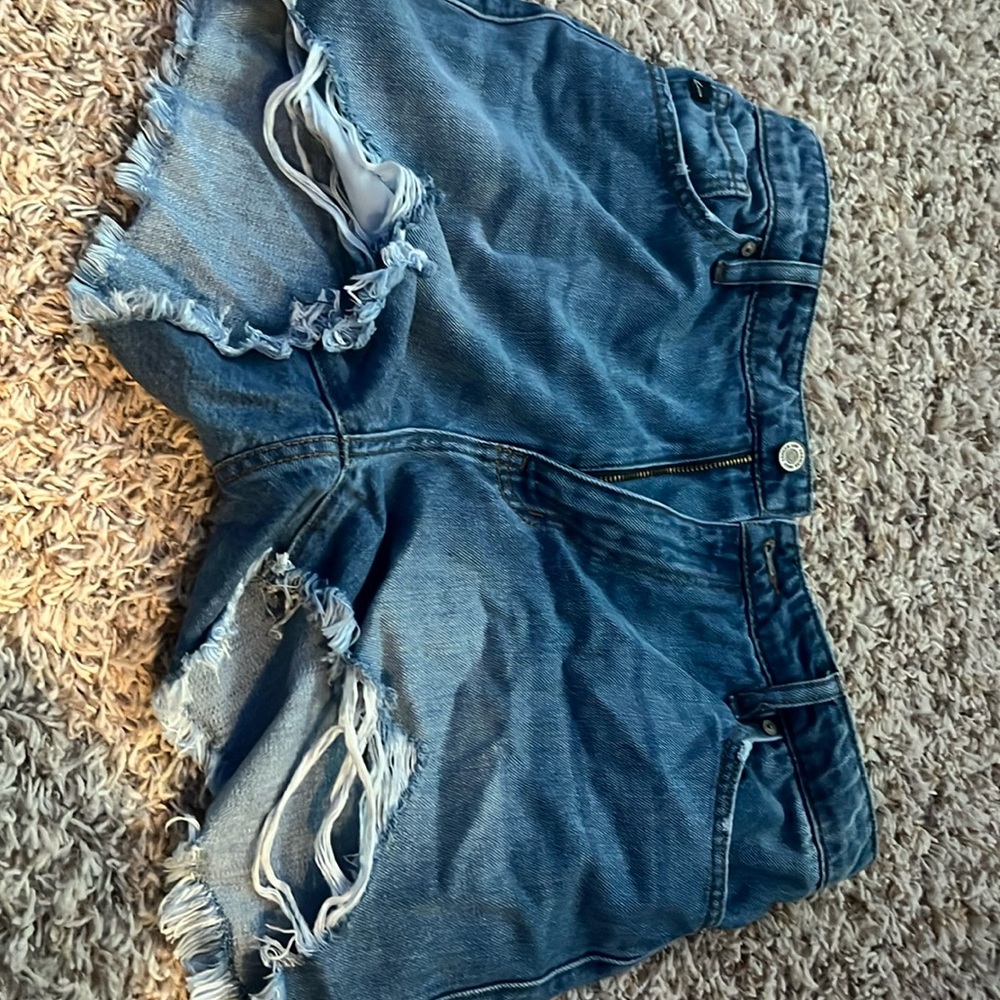 ripped jean shorts